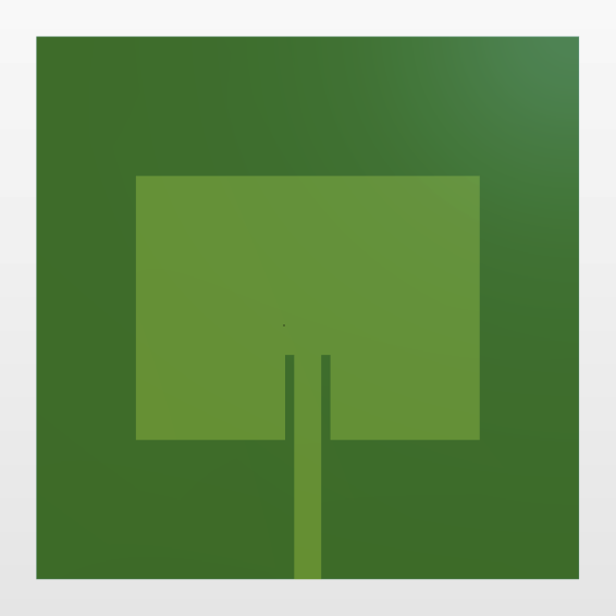 The 2.4 GHz patch antenna board in Altium: the patch and its inset feed on a square ground plane